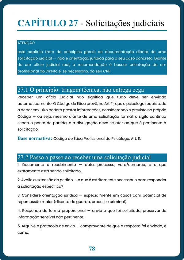 Solicitações judiciais, passo a passo