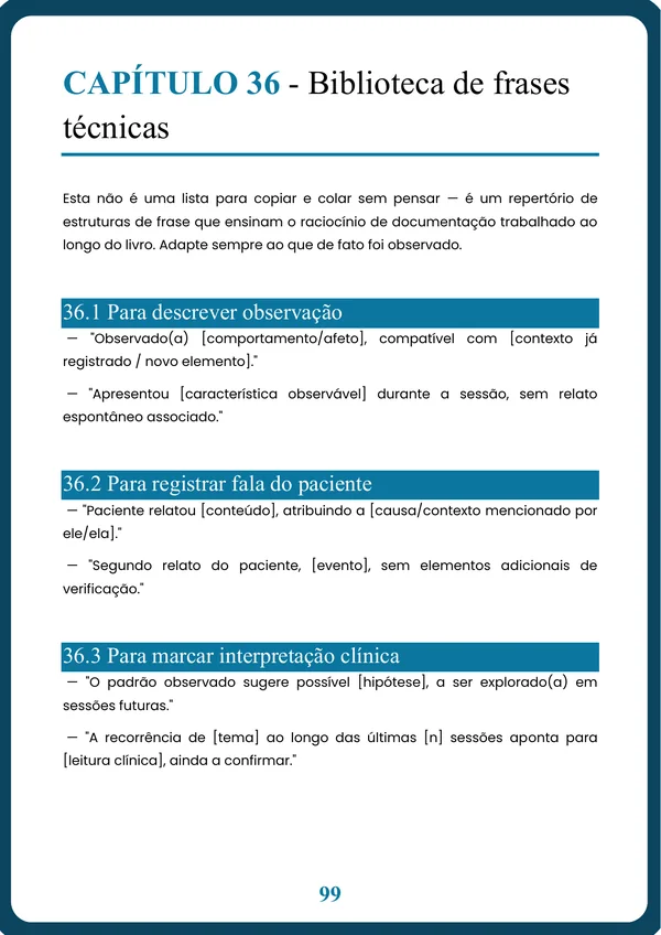Biblioteca de frases técnicas